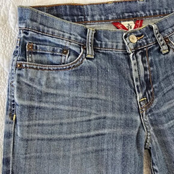 Lucky Brand Women's Straight Leg Jeans Size 6 28 Low Rise Blue Denim Retro Y2K - Picture 7 of 16